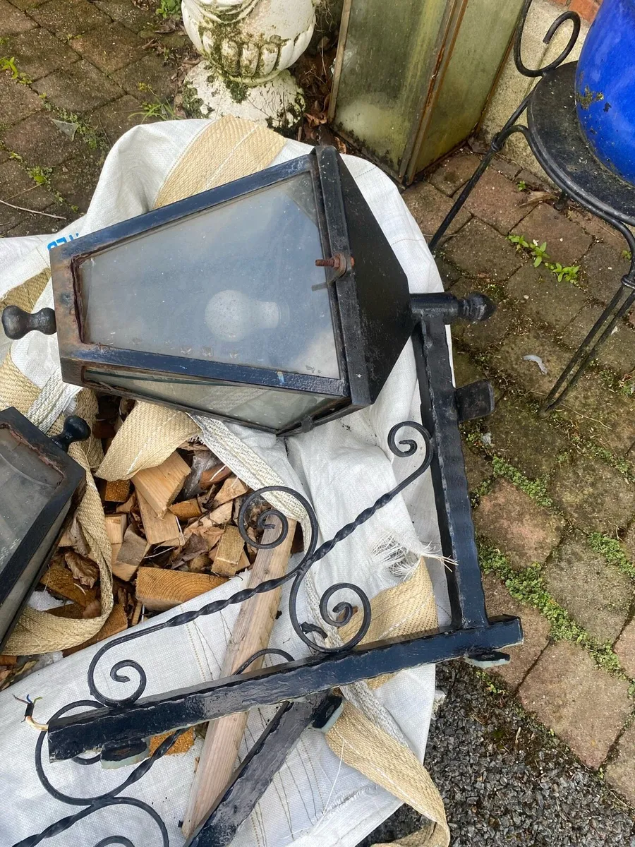 Vintage cast iron  wall lights - Image 3