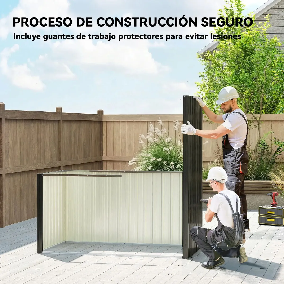 Garden Shed 1.37 m 163x90x179 cm with Latch Door a - Image 4