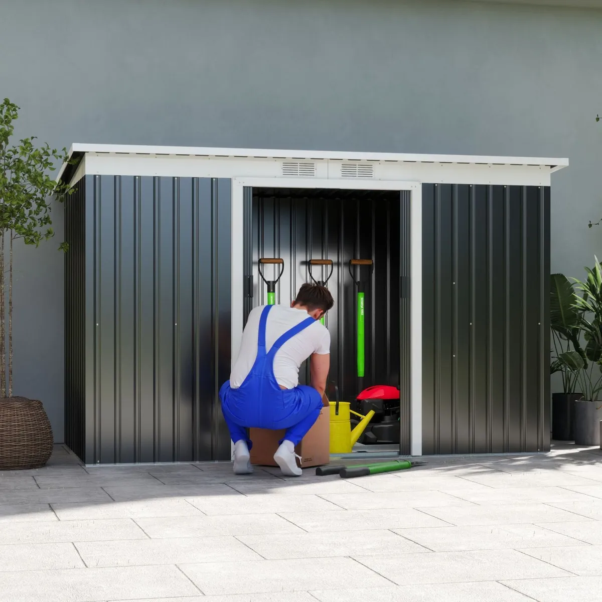 9ft x 4ft Corrugated Garden Metal Storage Shed - Image 3
