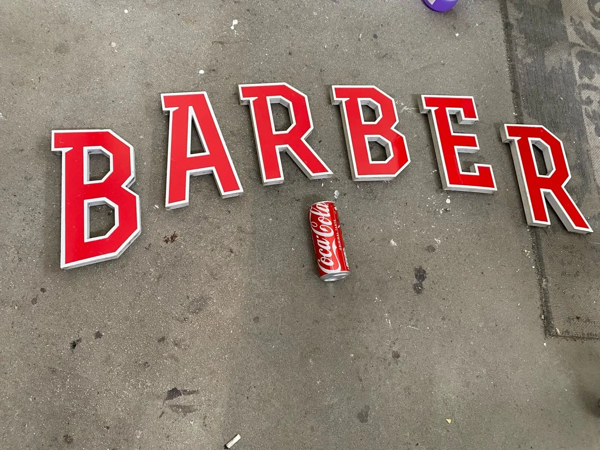 BARBER in 3D Letters Sign - Image 1
