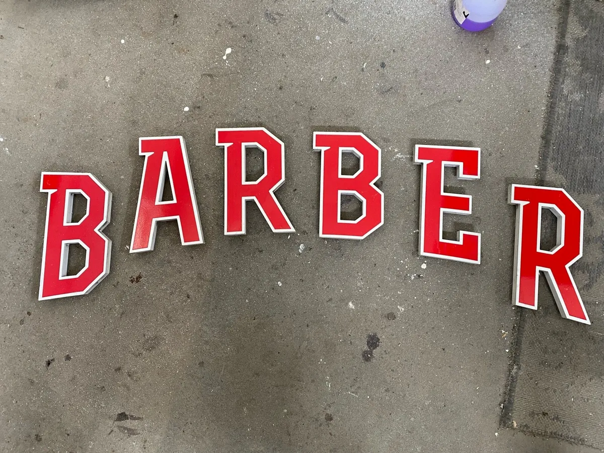 BARBER in 3D Letters Sign - Image 3
