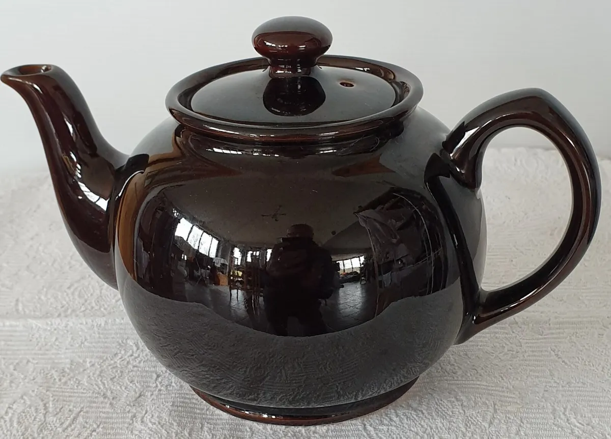 Sadler Brown Glaze Ceramic 2 Cup Teapot - Image 1