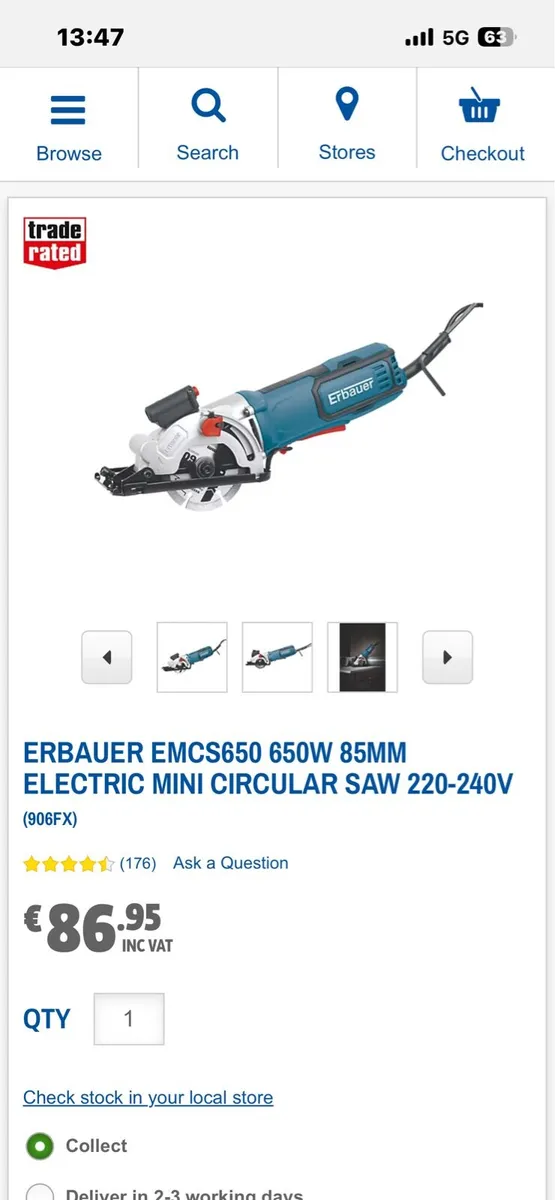 Erbauer mini circular saw - Image 2