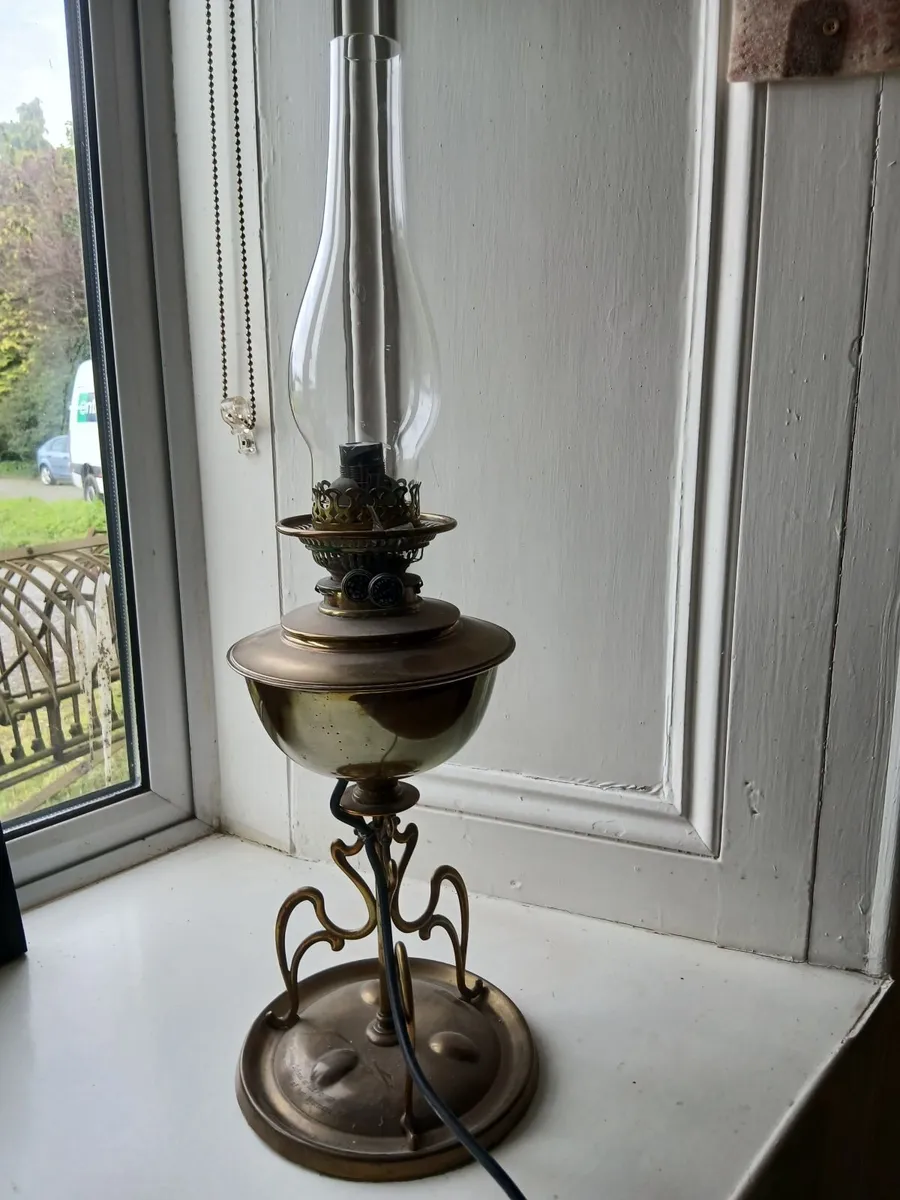 Victorian oil lamp