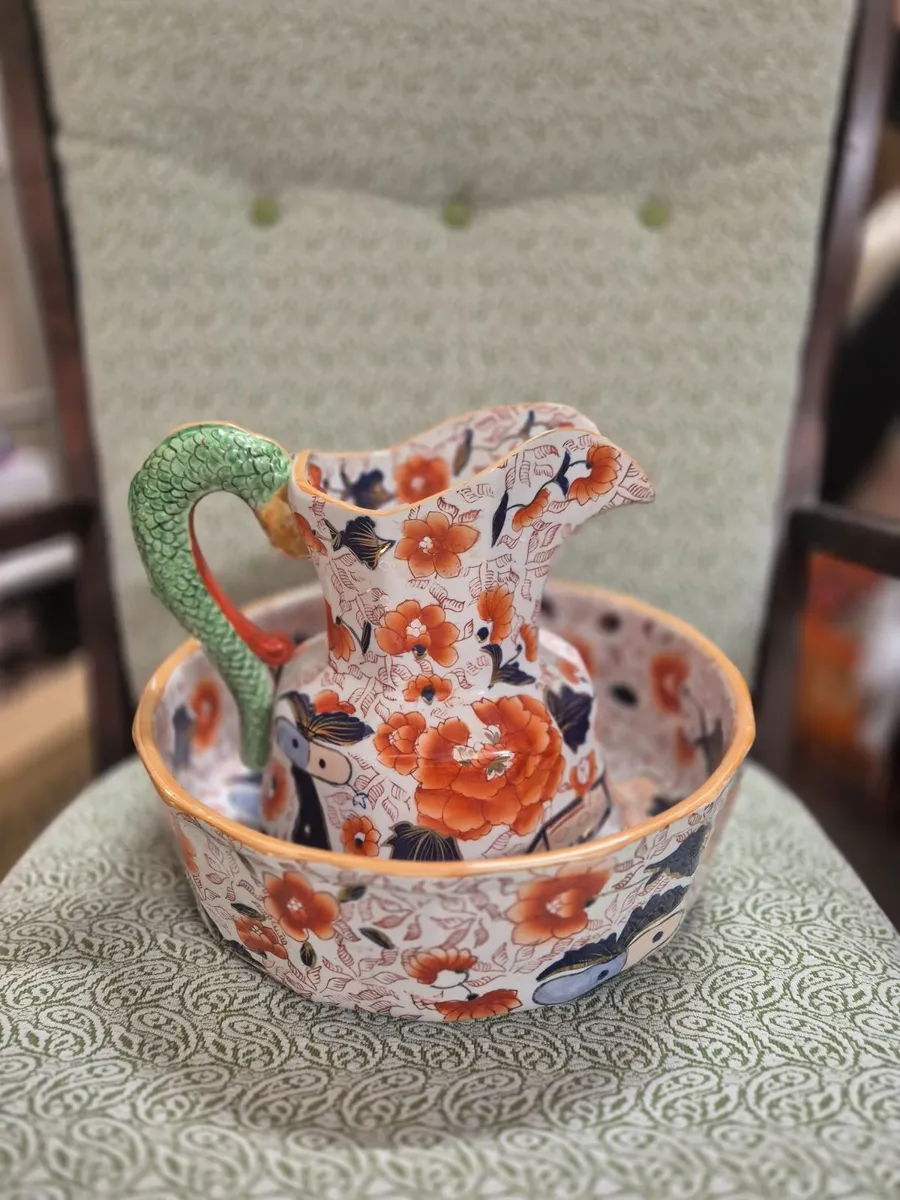 Antique Ironstone Jug and Basin - Image 1