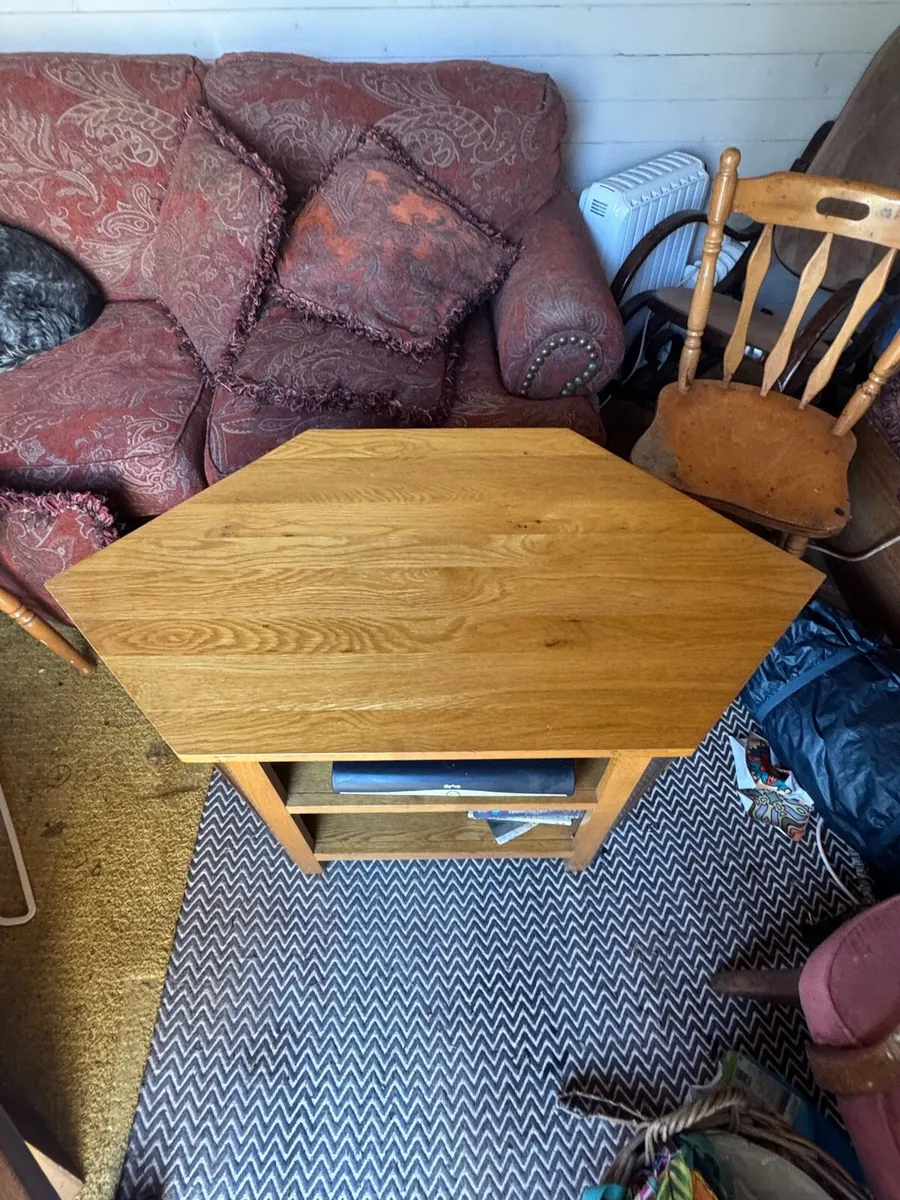 Solid Oak Television Unit - Image 3