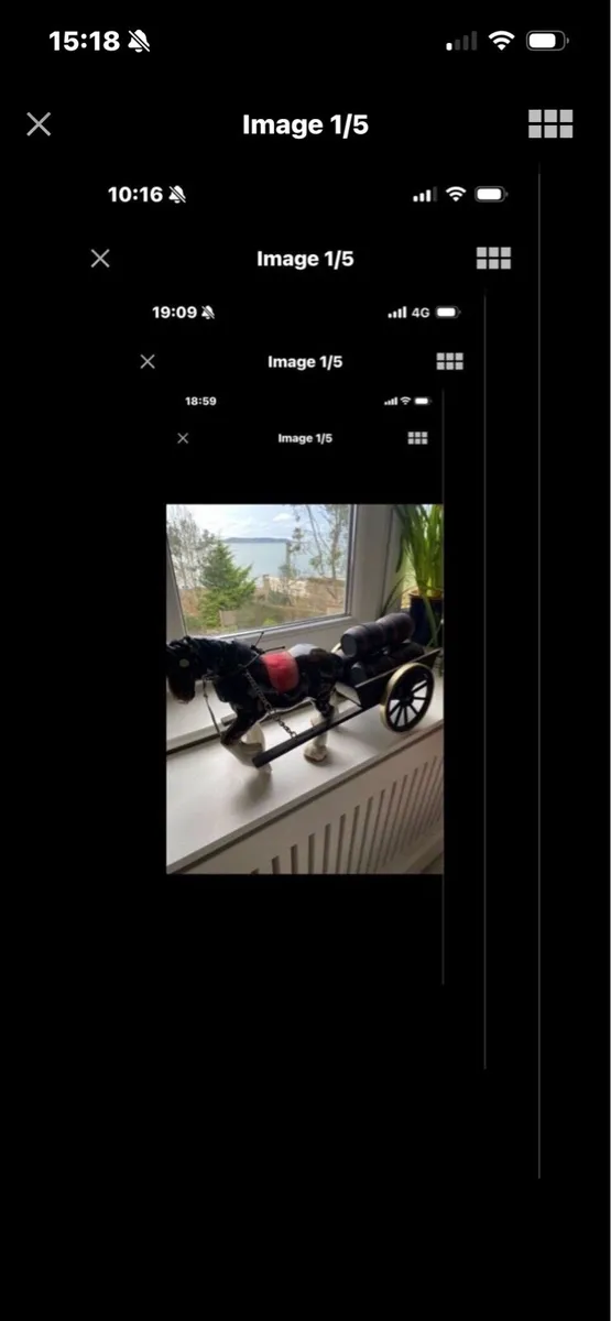 Vintage ceramic Shire Horse & Trap - Image 1