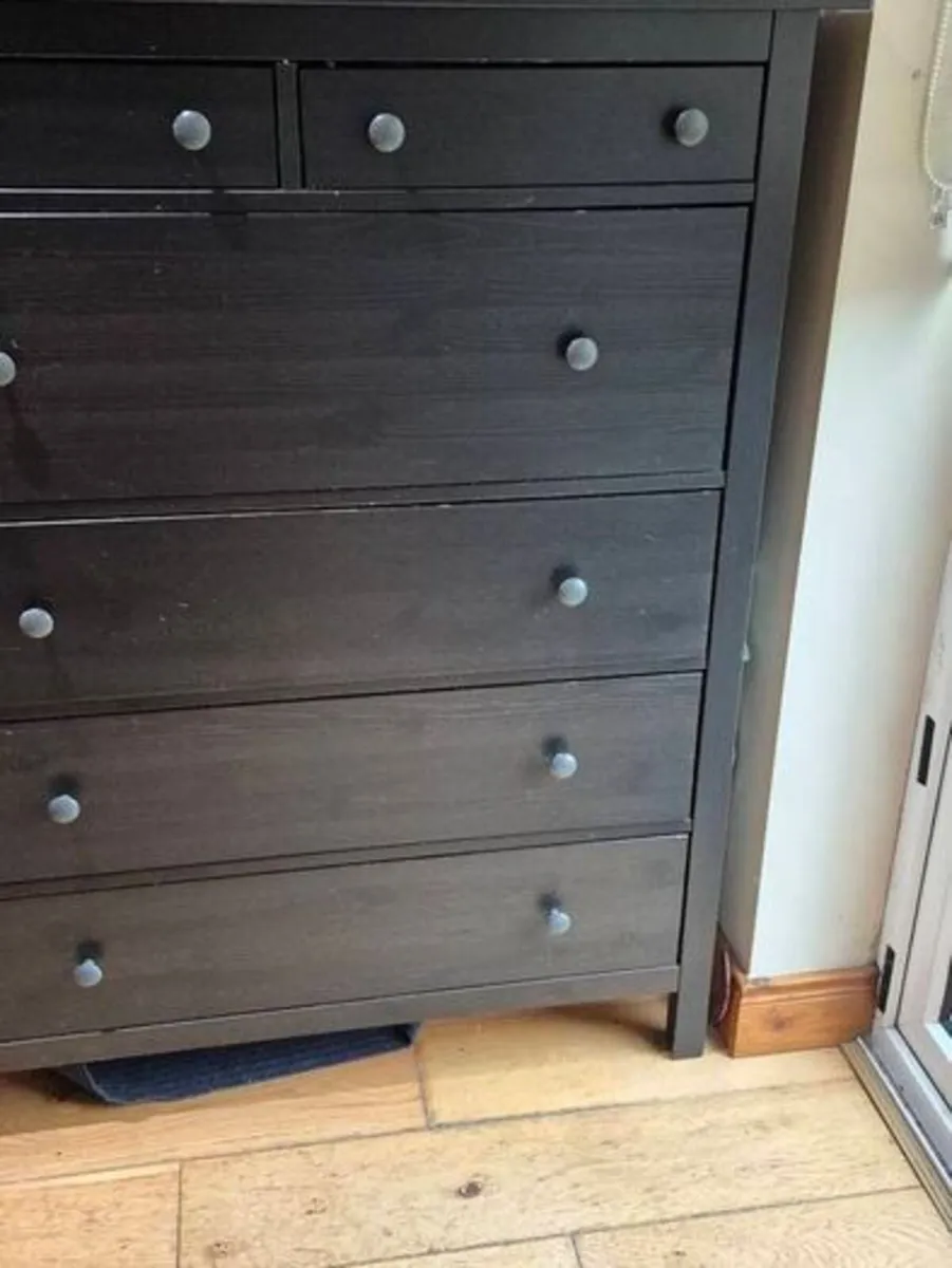 ikea hemnes black 6 drawer - Image 3
