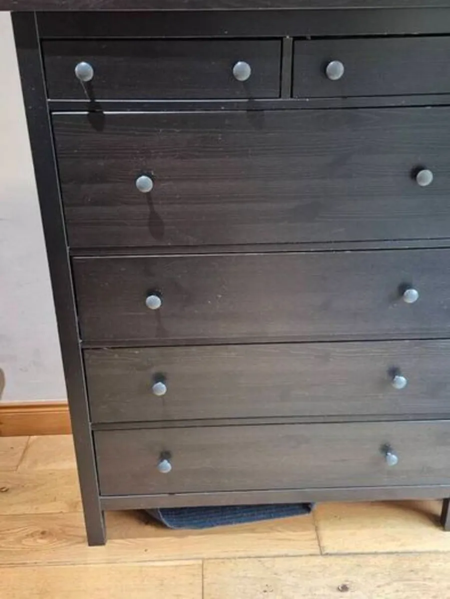 ikea hemnes black 6 drawer - Image 4