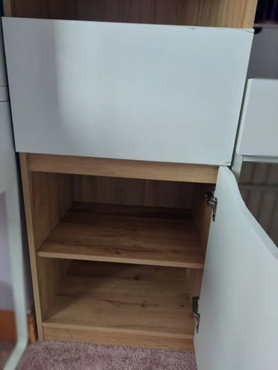 brw nuis cupboard 50cm white/oak - Image 2