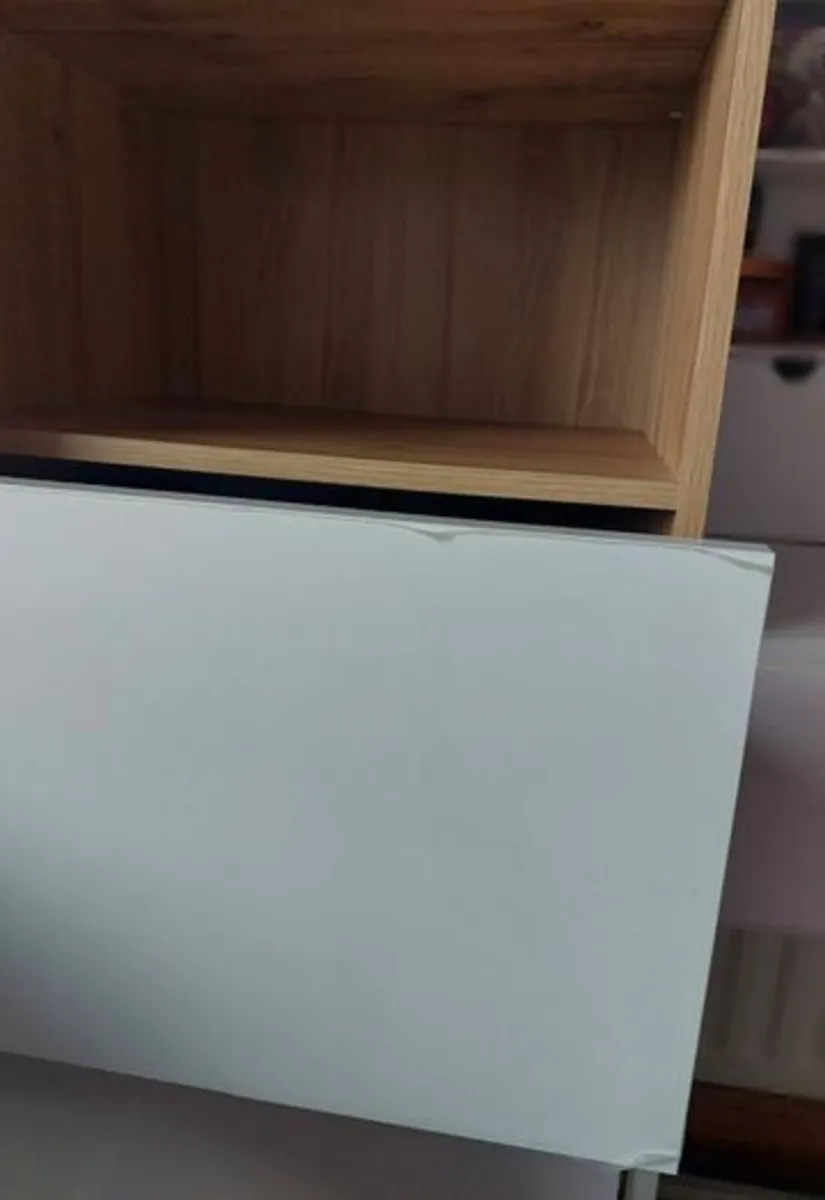 brw nuis cupboard 50cm white/oak - Image 3