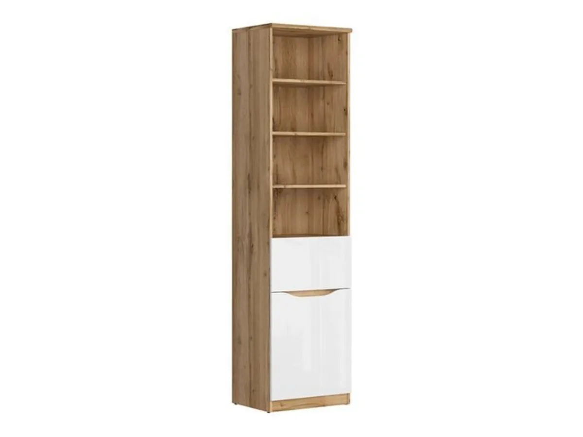 brw nuis cupboard 50cm white/oak - Image 1