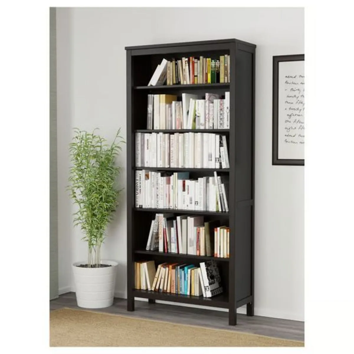ikea hemnes bookcase black-brown 90x197cm - Image 1