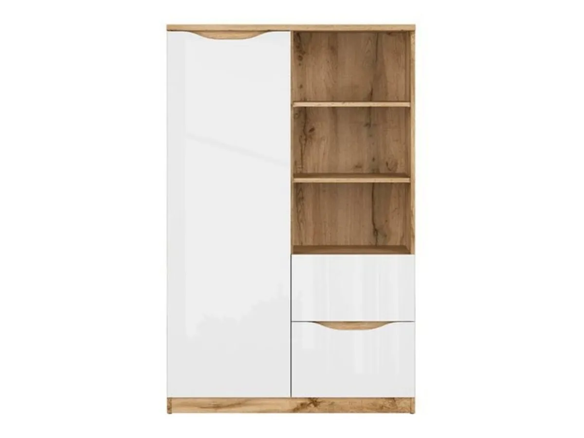 brw nuis cupboard/cabinet white and oak like new - Image 1
