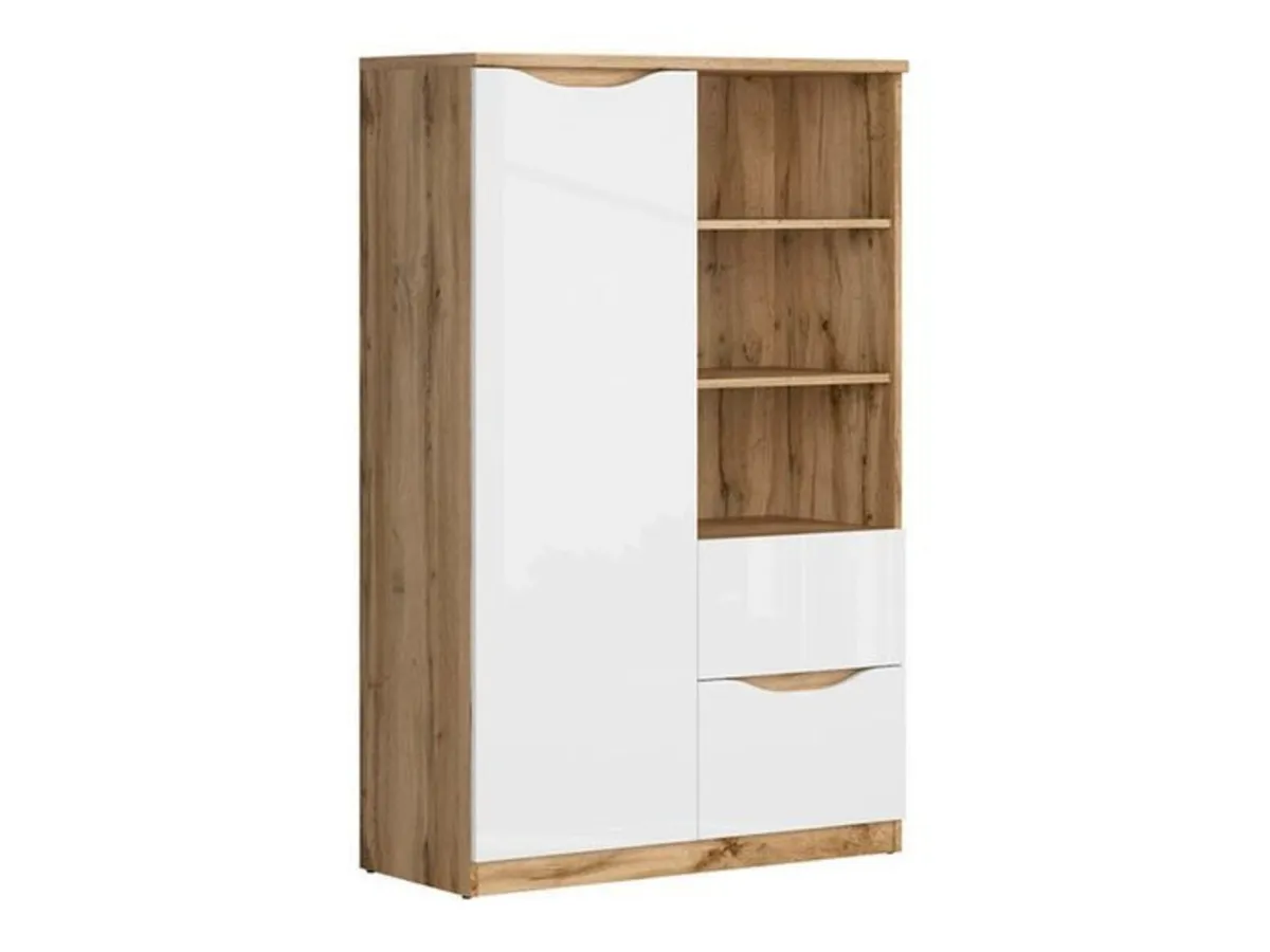 brw nuis cupboard/cabinet white and oak like new - Image 2