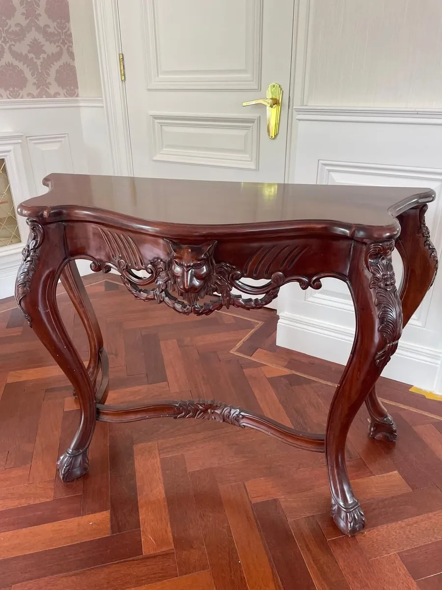 Mahogany side console table