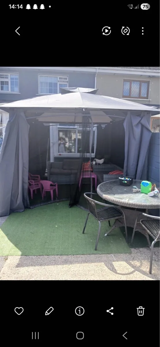 Gazebo with curtains - Image 1