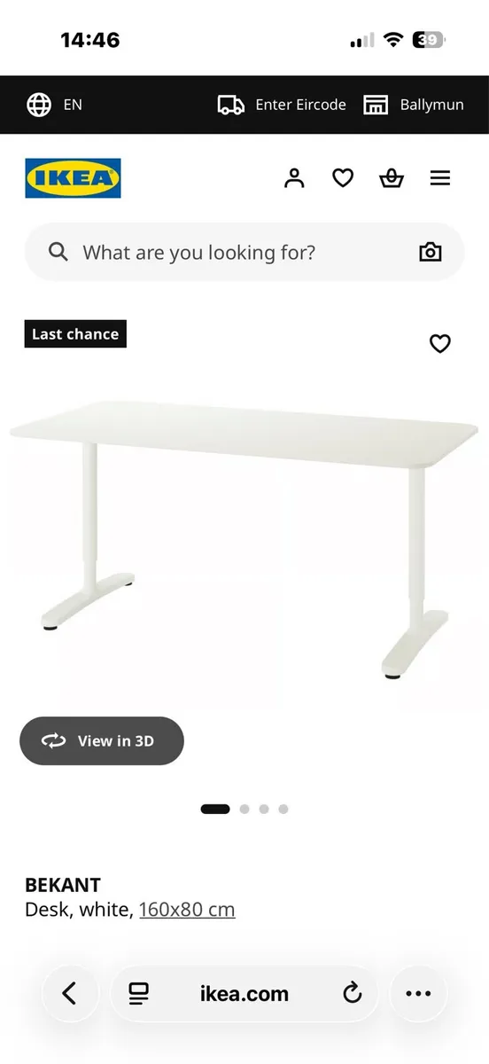 Office Desk -  Ikea Bekant - Image 1
