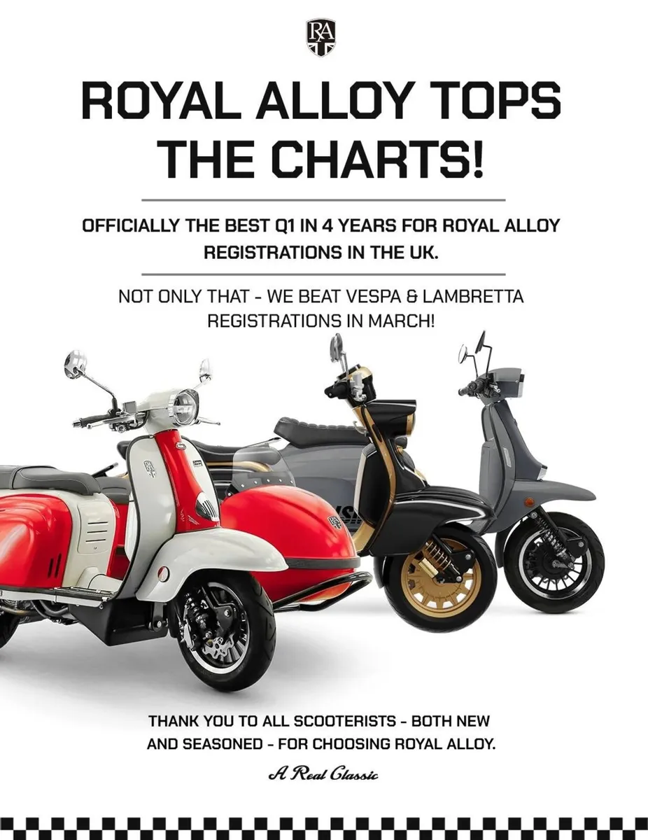 Vespa and Royal alloy 125 available - Image 1