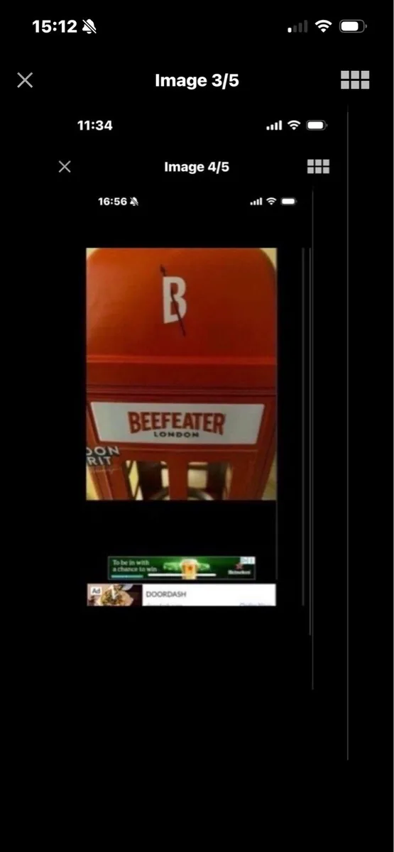 Very Rare Beefeater London Metal Display Box - Image 3