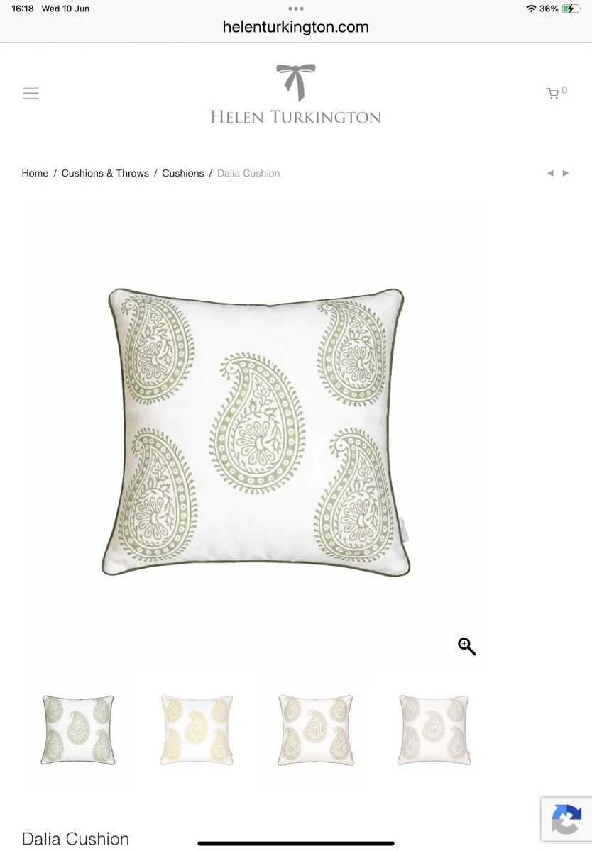 Pair of Cushions from Helen Turkington Home - Image 1