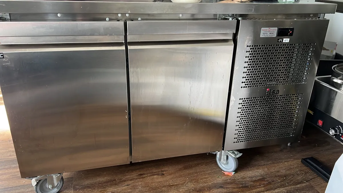 ILSA 2 Door Stainless Steel Refrigerated Counter - Image 1