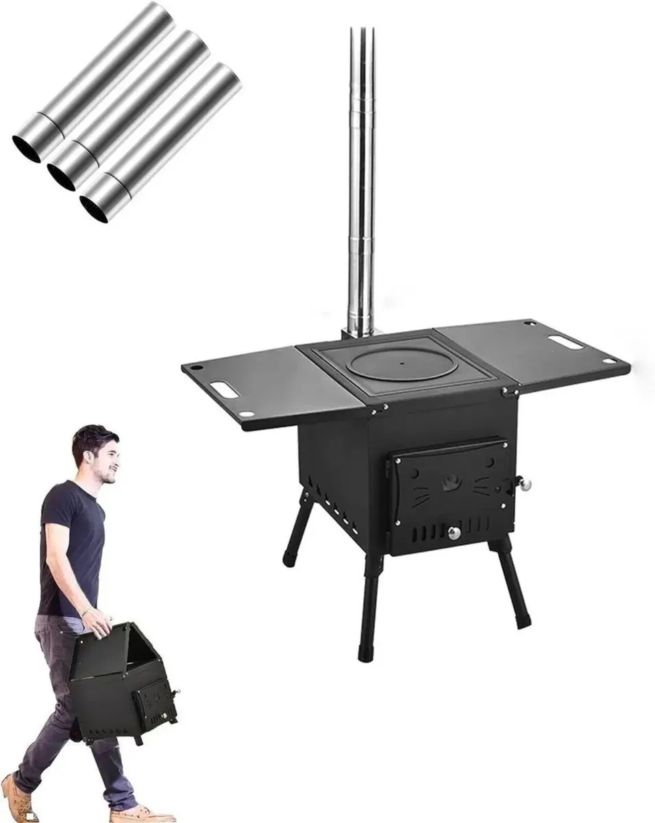 Cast Iron Wood Stove for Outdoor Camping - Image 3