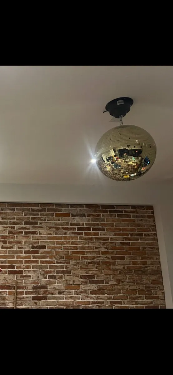Professional 40cm Gold Mirror Ball & Motor - Image 4