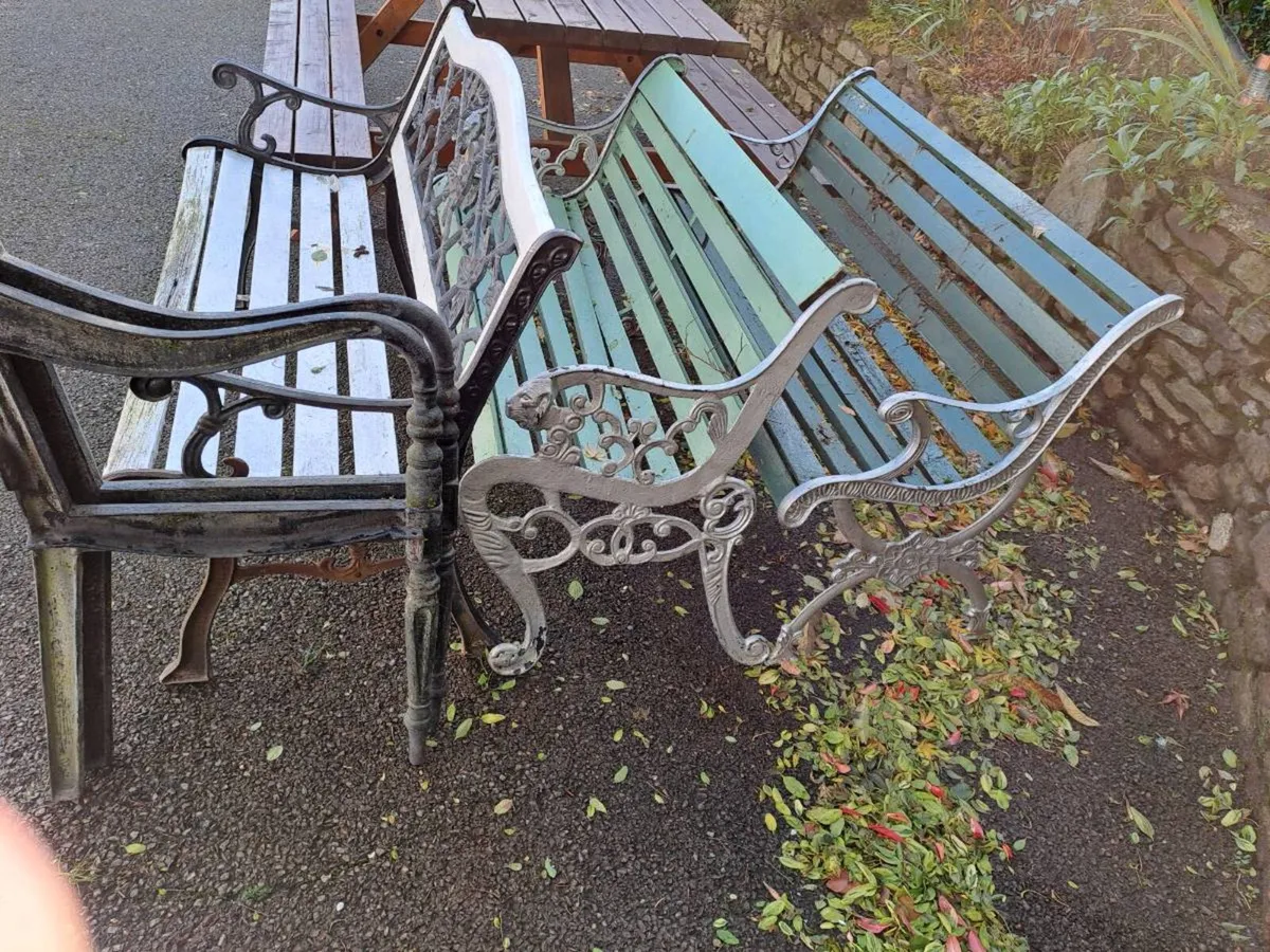 Cast iron Garden bench ends - Image 3