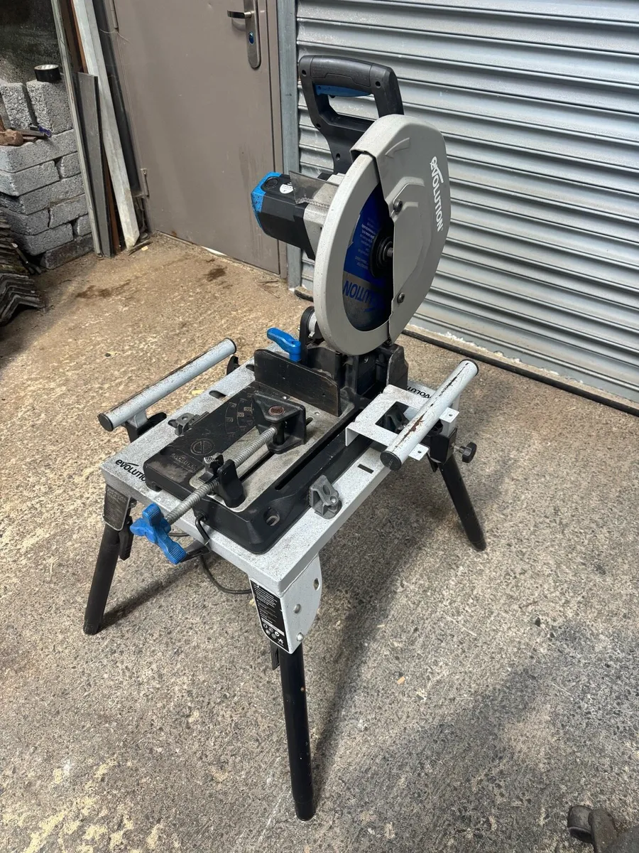 EVOLUTION S355CPS metal chop saw and stand - Image 2