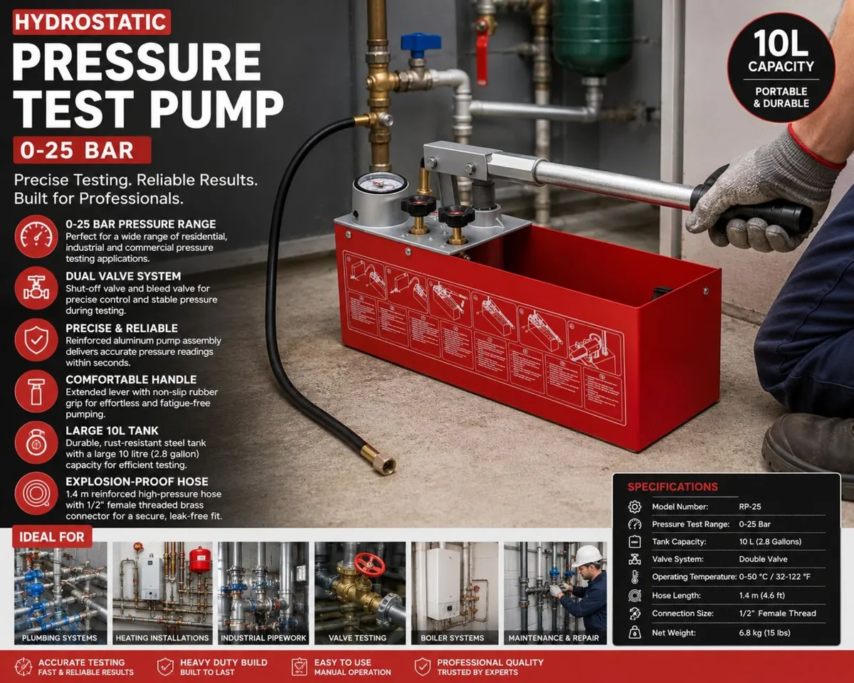 Hydrostatic Pressure Test Pump 25 Bar - Image 1
