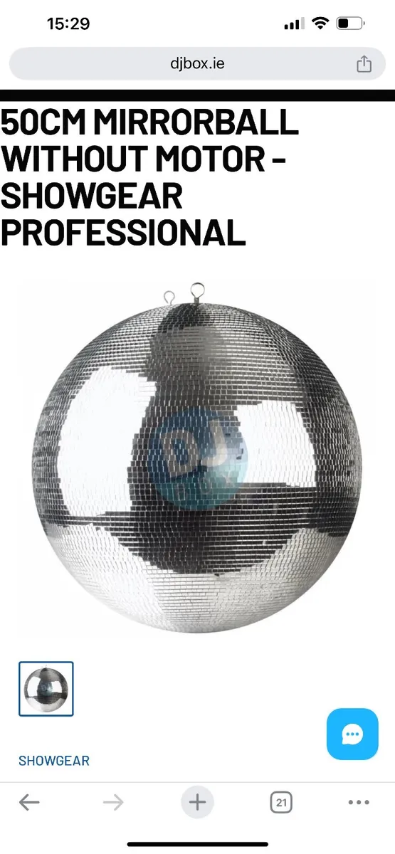 Professional 40cm Gold Mirror Ball & Motor - Image 3