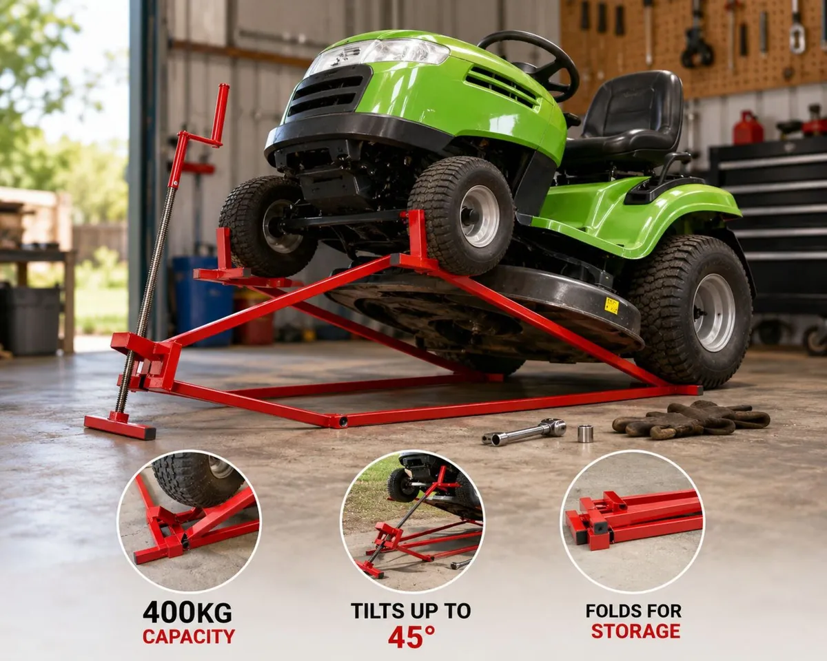 Lawn Tractor Lifter 400kg Ride-On Mower Jack & Mai - Image 2