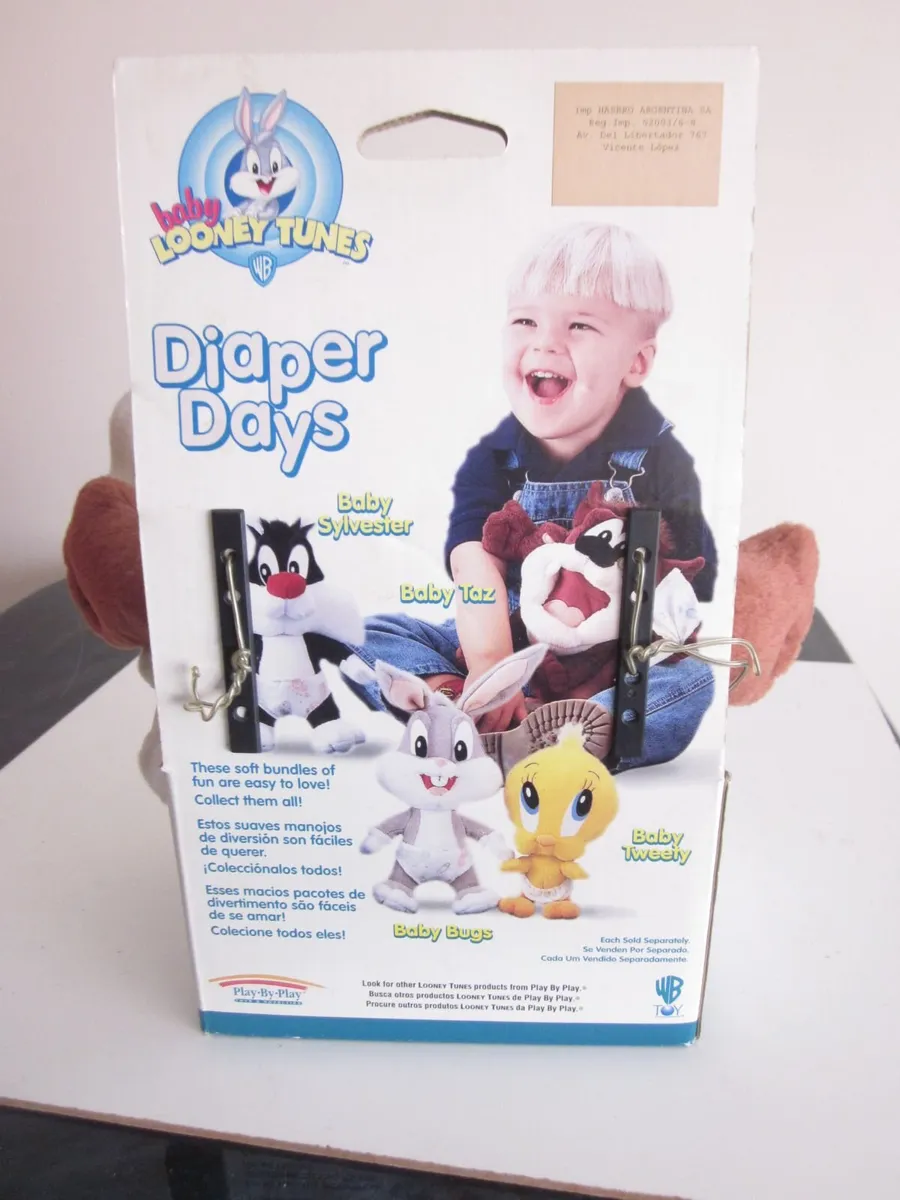 Taz Baby Looney Tunes Diaper Days Doll - Image 3