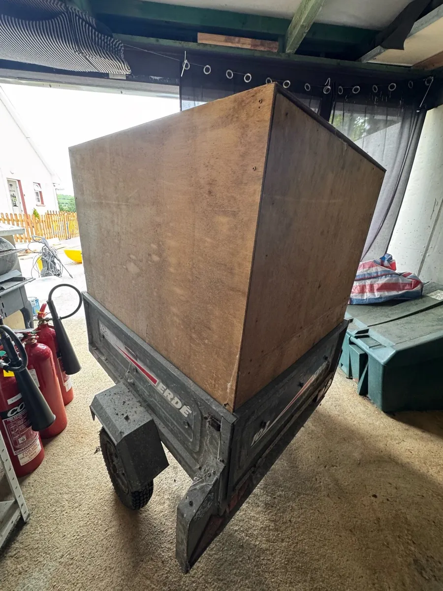 Erde 102 trailer (optional) enclosed wood box - Image 1