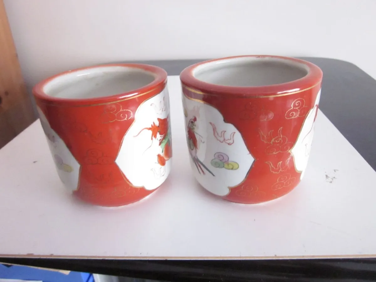 Pair Dragon and Phoenix Ceramic Incense  Burner - Image 2