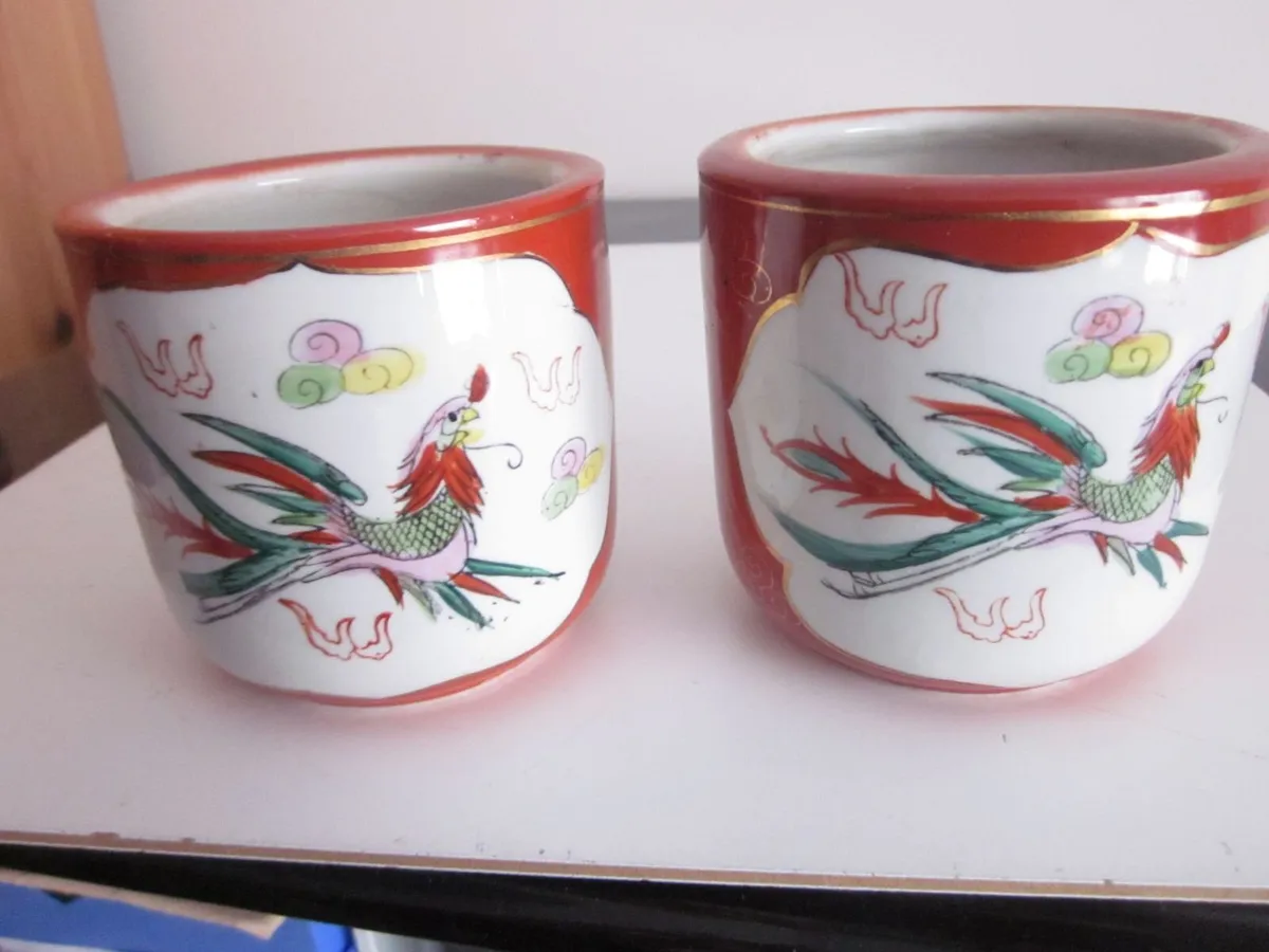 Pair Dragon and Phoenix Ceramic Incense  Burner - Image 3