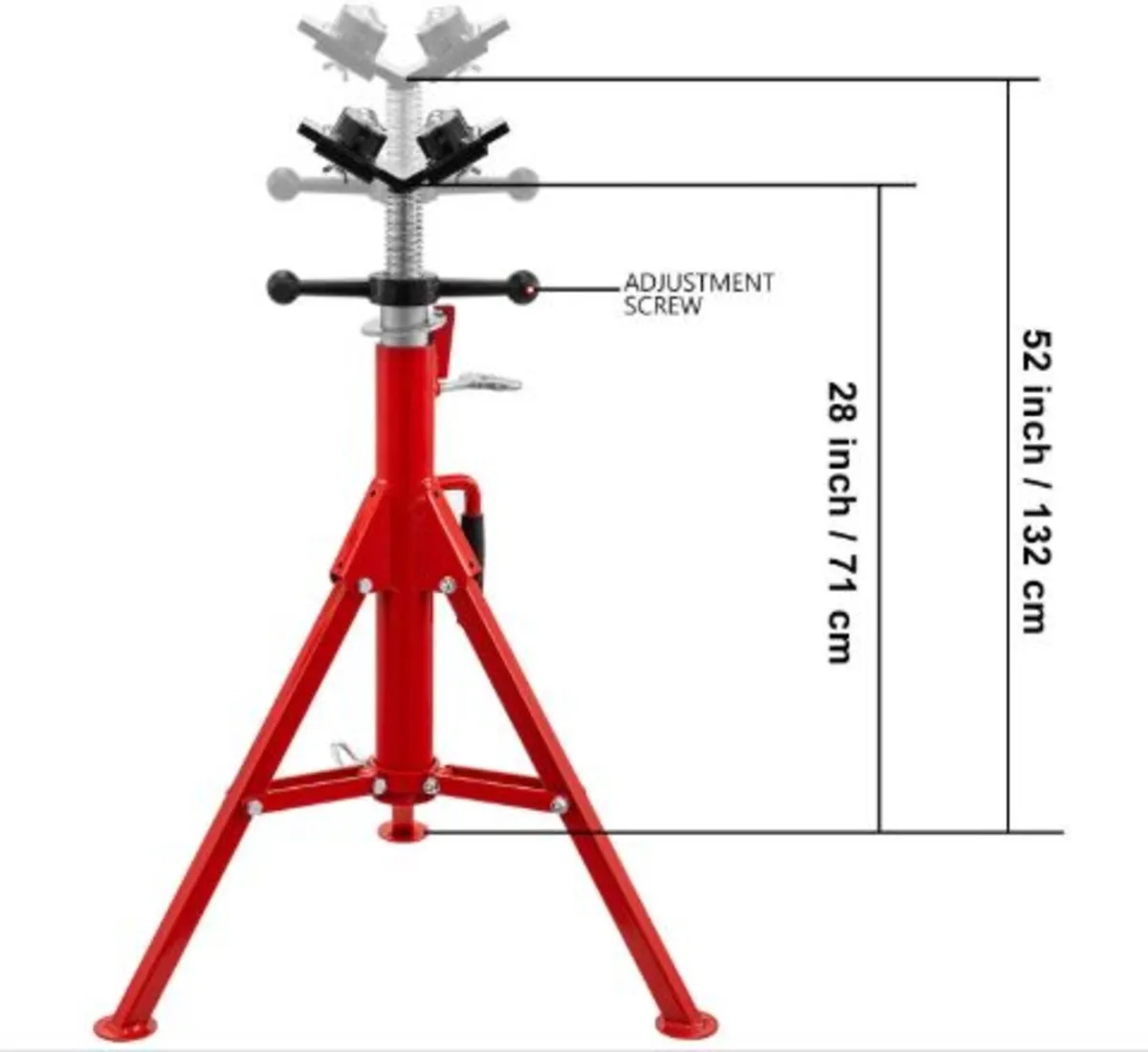 Pipe Stand with 4-Ball Transfer V-Head and Foldin - Image 3