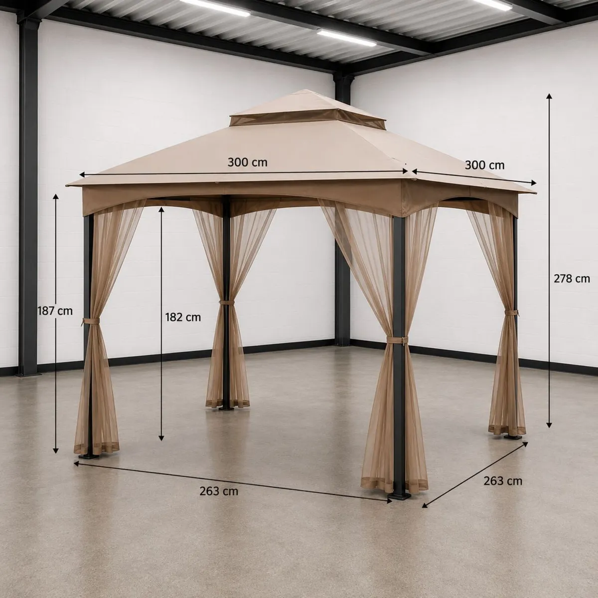 3m x 3m Premium Outdoor Gazebo - Free Delivery - Image 3