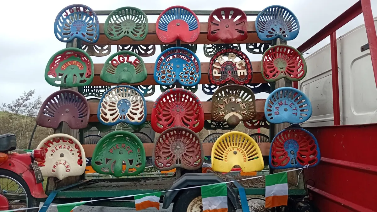 Vintage cast iron machinery seats collection - Image 1