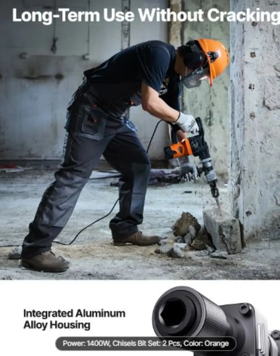 Demolition Jack Hammer Concrete Breaker 1400W - Image 3