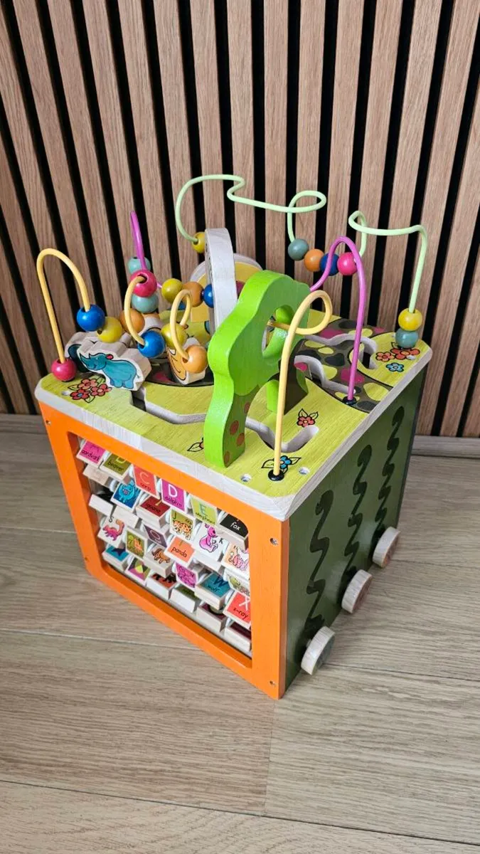Wooden Activity Cube - Image 1