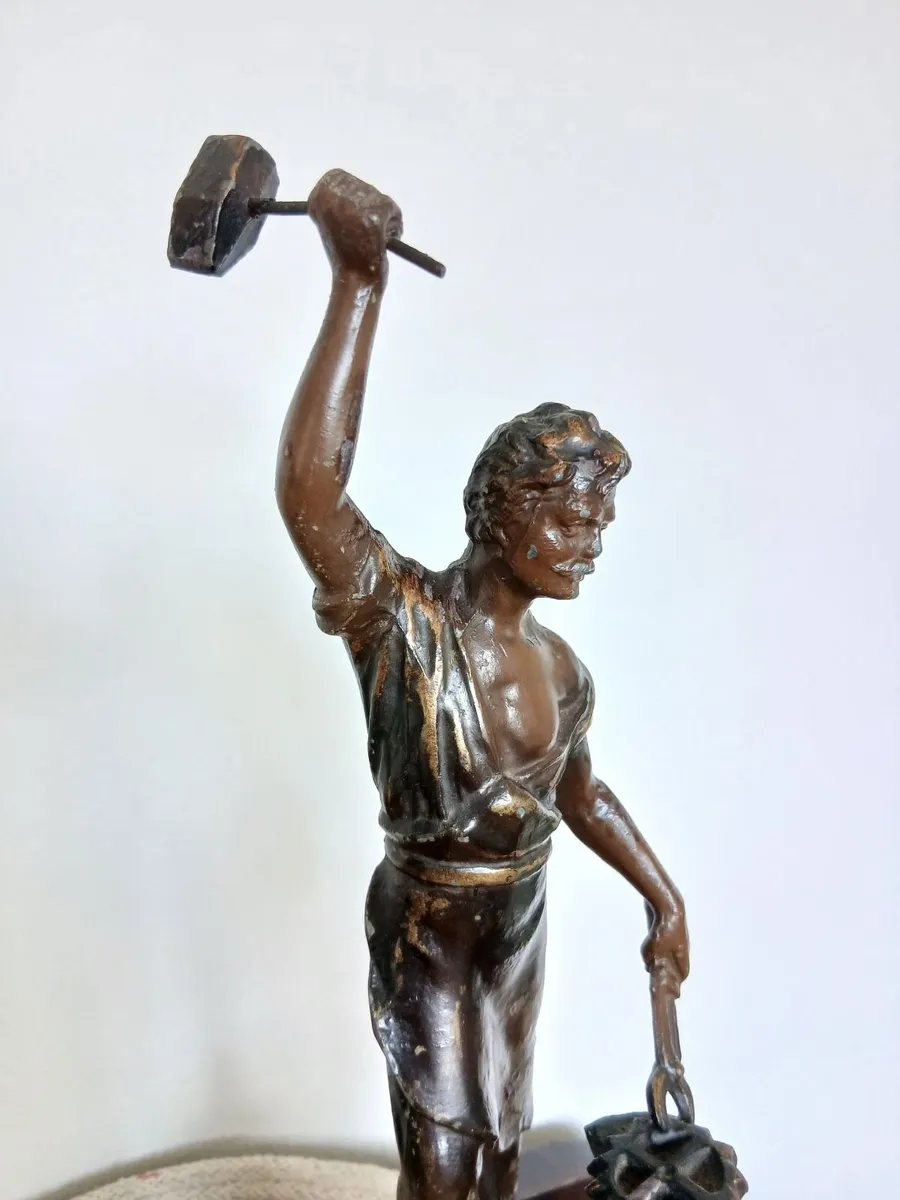 Pair of Spelter/Bronzed Early 20th Century Figures - Image 3