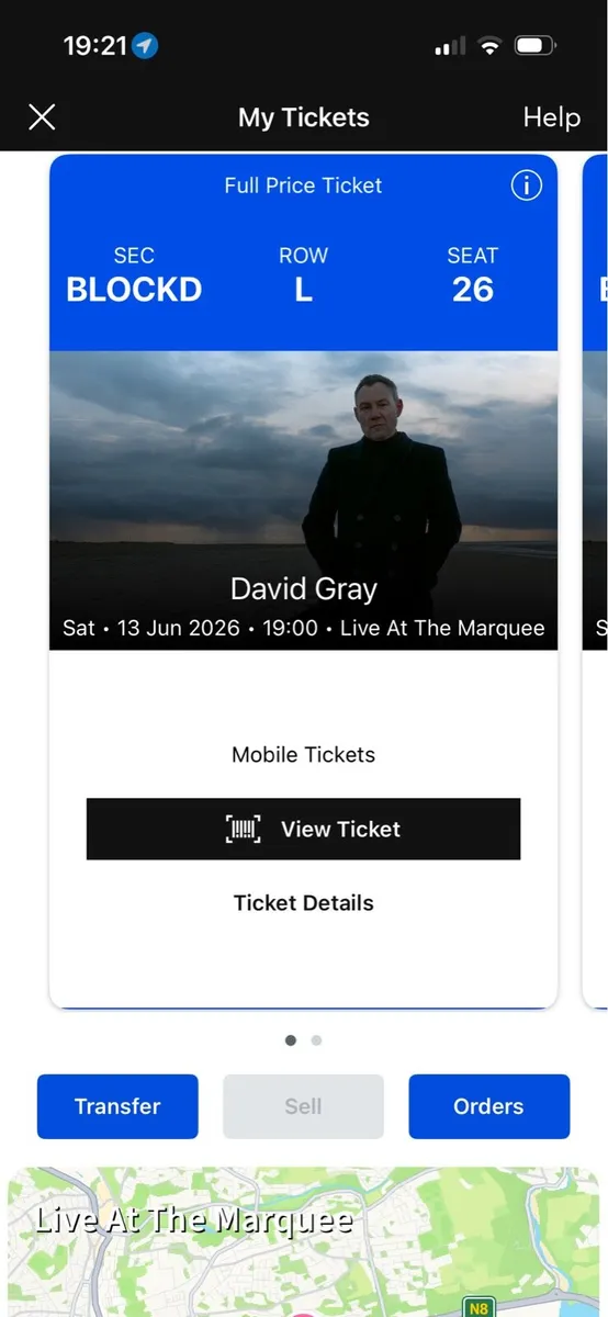 2 David grey tickets marquee cork