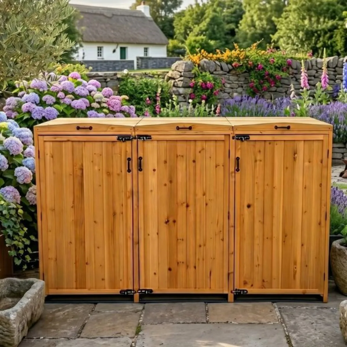 Wheelie Bin Storage with Hydraulic Arms 3 Bay - Image 1