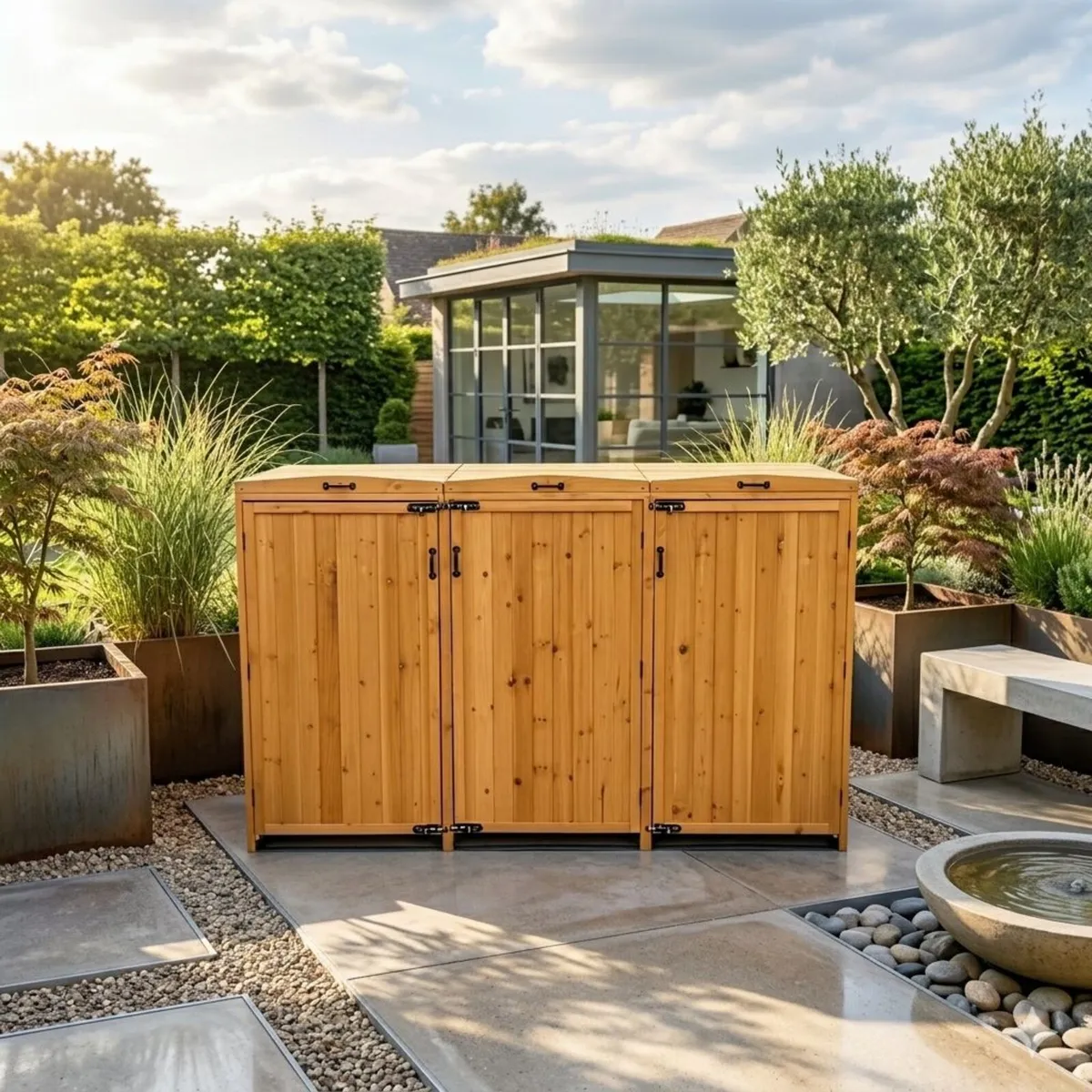 Wheelie Bin Storage with Hydraulic Arms 3 Bay - Image 2
