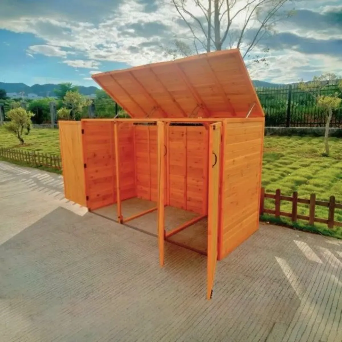 Wheelie Bin Storage with Hydraulic Arms 3 Bay - Image 4