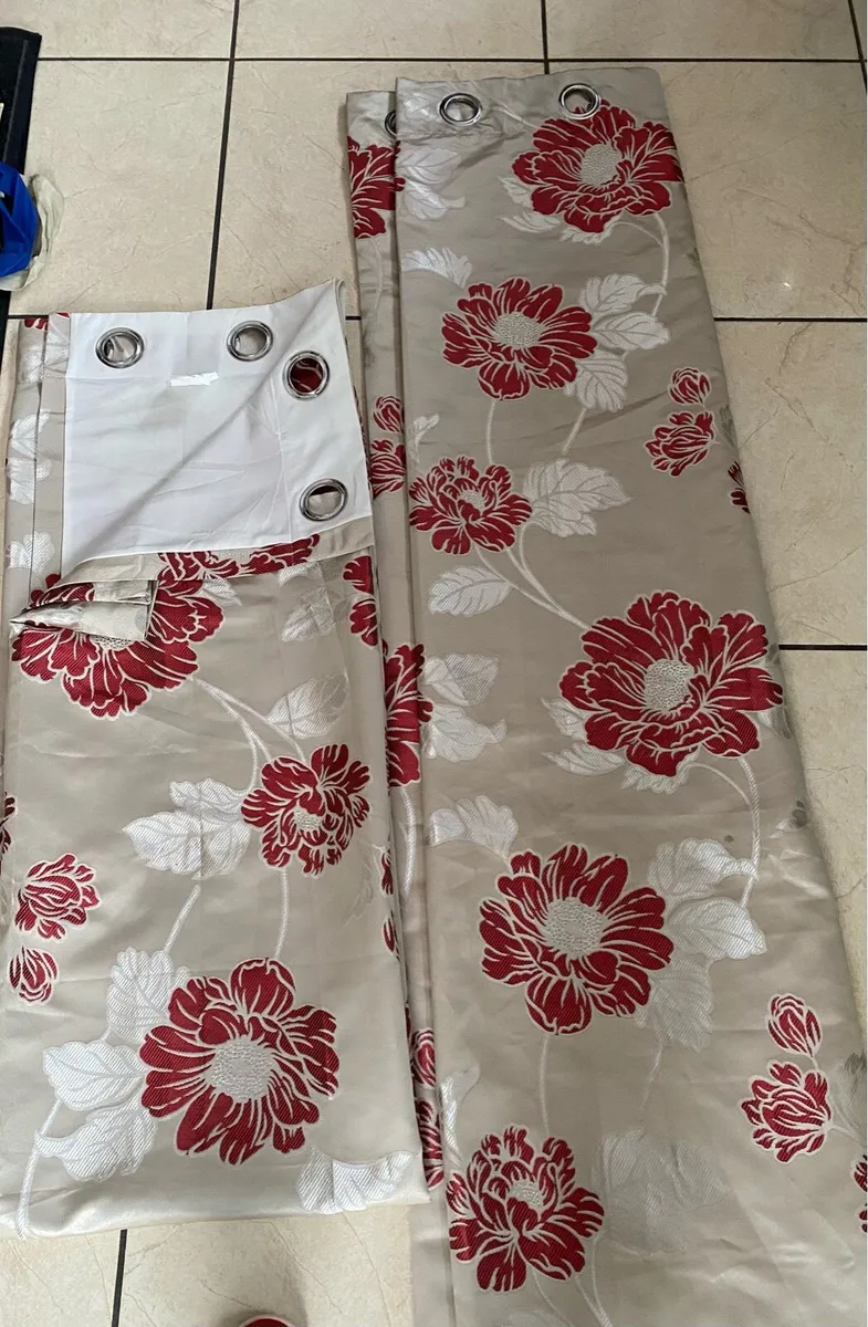 NEW Pair of Eyelet Curtains, Fully Lined, 66 x 72” - Image 1