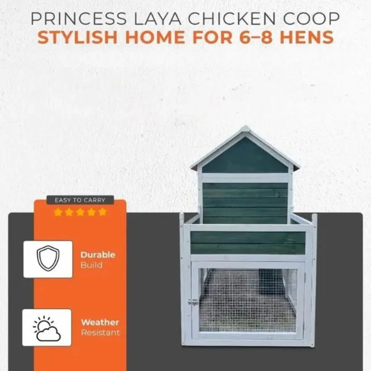 Large Chicken Coop 6-8 Birds - Image 4