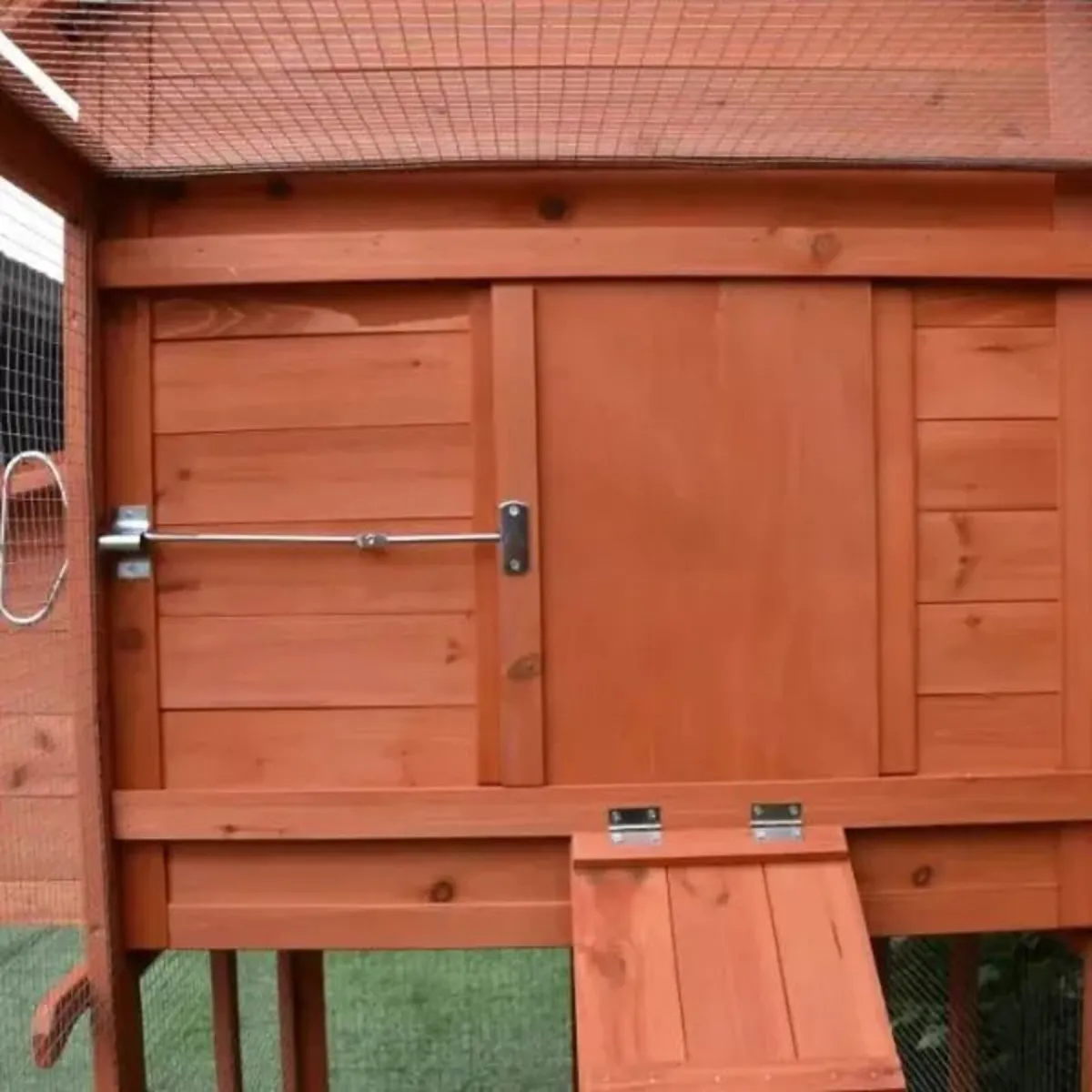 Large Chicken Coop 6-9 Birds Natural Wood - Image 4